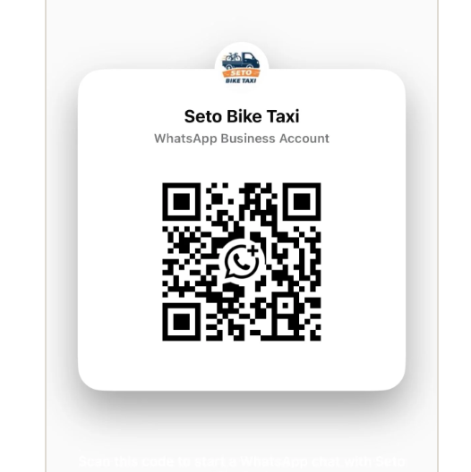 Seto Bike Taxi WhatsApp QR code
